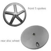 700c Road /Fixed Gear Bike Wheels Front 5 Spoke Rear Disc Wheelset 23mm Width