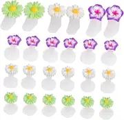 FOMIYES Elegant Flower Toe Separator 24pcs Silicone Toe Spacer for Nail Art Comfortable for Pedicure Routine