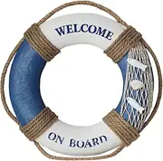 [KUYYFDS] Life Preserver Ring Decoration Round Retro Life Preserver Ring Buoy Decor Hanging Pool Life Ring Wall Door Wall Art Decor for Home Bar Cafe Party Decorations
