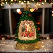 Christmas Snow Globe Lamp Christmas Tree Shape Lighted Water Lantern methodical