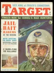 MAG: TARGET MAGAZINE OCT 1961-NAZI HUNTER-ROCKETS-CHEESECAKE VG/FN