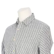 Scotch Soda Palm Tree Print Long Sleeve Button Down Casual Shirt Mens Medium NEW