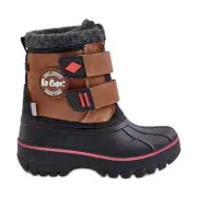 Children's touch fastener Snow Boots Lee Cooper LCJ-24-44-2864K Camel brown