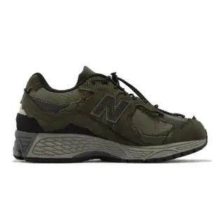 【NEW BALANCE】休閒鞋 2002R 男鞋 女鞋 綠 黑 拼接 解構 抗撕裂鞋面 快速繫繩 NB 紐巴倫(M2002RDN-D)