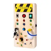 NNEOBA Montessori Busy Board with LED Light for Kids