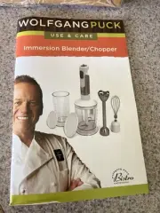 NEW, Wolfgang Puck 7-in-1 Immersion Blender w/ 12-Cup Food Processor in White