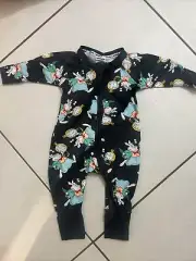 Bonds X Disney Alice In Wonderland Zip Wondersuit Sz 0000 Black bnwt (acc237)