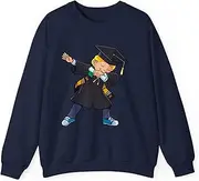 [Generic] Graduation Class Dabbing Funny Boy Graduate Dab Sweatshirt for Adults Crew Neck Long Sleeve Pullover