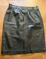 NEW Laurel Escada leather Skirt Waist 14.5”