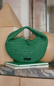 [Khaite] Olivia Medium Raffia Hobo Bag