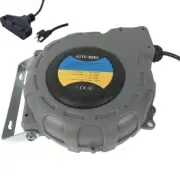 40' 12M Automatic Retractable Extension Cord Reel Cable Electrical Pipe Coiler