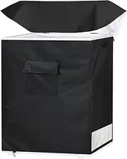 Chest Freezer Covers for Outside(32.5W×22.5D×33.5H)in,Compatible with 7.0 Cubic Feet Chest Freezer,Black Deep Freezer Covers Waterproof Top With Zipper to Open, Outdoor All-season Protection