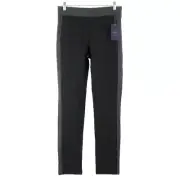 NYDJ NEW Sz 4 Charcoal Black Side Stripe Legging Rayon Nylon Spandex Pant