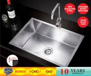 450*250*200 Handmade Stainless Steel Under/Topmount Kitchen Laundry Single Sink [44-HF2545]