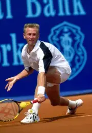 Petr Korda Czech Republic at a men's singles match at the Monte Ca- Old Photo