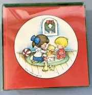 Vtg 1969 Joan Walsh Anglund Christmas Cards Box of 25 SEALED Kids Opening Bear
