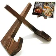 Wooden Cook Book Stand for Kitchen Recipe Book Holder Stand for Kitchen Count...