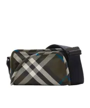Burberry Shield Checked Camera Bag One size Black