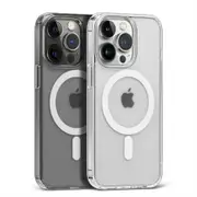 2022 For iPhone 14 Pro Max Magnetic Wireless Charging Clear Case Hard Acrylic Cover For Magsafe