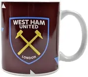 West Ham United FC Particle Mug (UK Size: One Size) (Claret Red/White)