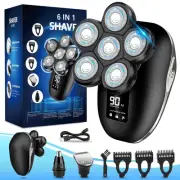 Head Shaver for Bald Men,Electric Shaver for Bald Head 6D Wet/Dry Waterproof ...