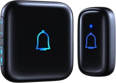 Doorbell Wireless Doorbell IP66 Waterproof 1000ft w/ 56 Chimes 115Db 7 Vol Level