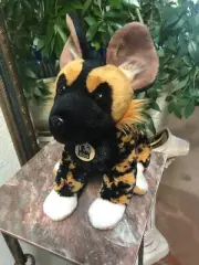 Wild Republic African Wild Dog Hyena Soft Plush Toy Stuffed Animal 12"