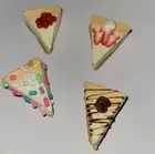 Cheesecake Magnet Set Chocolate Drizzle Cherry Confetti Strawberry