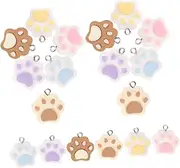 [LALAFINA] Diy Craft Charms Dog Paw and Cat Paw Charms for Necklace Bracelet Making