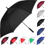 MRTLLOA Automatic Open Golf Umbrella, 62/68 Inch Extra-Large Oversized Double Canopy Vented Windproof Waterproof Stick Rain Golf Umbrellas for Men and Women