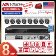 Hikvision 4K 8CH 8PoE 8MP Security IP Camera System Acusense MIC 12MP NVR Lot
