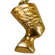 Gold filled on Sterling Nefertiti Necklace Egypt Queen Pharaoh Pendant 16" NWT