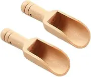 2Pcs Mini Wooden Spoons,Bamboo Spoons,Small Wooden Salt Spoon,Spice Spoons Bath Salt Scoop for Spices Beans Rice Tea Flour Sugar Bath Salts Coffee Wooden Candy Spoon Cooking Utensils