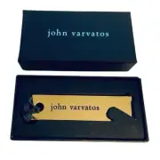 John Varvatos Silvertone Bottle Opener Heavyweight with String NEW in Box