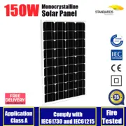 12V 150W MONO SOLAR PANEL HOME GENERATOR CARAVAN 4WD BATTERY CHARGING 150WATT