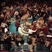 Heavyweight Title Mike Tyson charging corner of Evander Holyfield - Old Photo