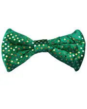 Shamrock St Patrick's Green Bow with Spots
