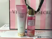 VICTORIA'S SECRET MELON SORBET FRAGRANCE BODY MIST & BODY LOTION SET