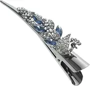 LOLIPPYY Crystal Duckbill Hair Clip for Women Large Alligator Hair Barrette with for Styling Elegant Accessory for Parties and Special Occasions for Thin and Hair
