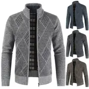 Coat Men's Coat Cardigan Long Sleeve Knitwear Coat Warm Coat Fashion Casual