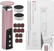 Electric Foot File | Dead Skin Heel Filer Scrubber,Electric Foot Grinder Callus Remover with Sandpaper Discs and Grinding Heads for Men, Women