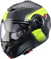 Caberg Duke Evo Indy, flip up helmet , color: Matt Black/Neon-Yellow/Grey , size: M