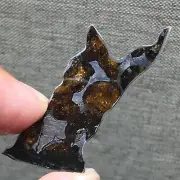 9.25Ct Brenham Olive Meteorite Pendant Olive Meteorite Slice