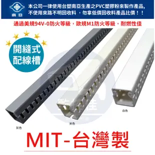 附發票100%台灣製 絕緣配線槽 (小規格) 有孔線槽 開縫式配線槽 壓條 配線槽 壓線槽 白色 米色 灰色