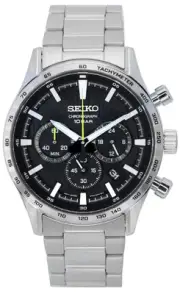 Seiko Urban Sports Chronograph Black Dial Quartz SSB413P1 100M Men's Watch