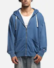 [CHAMPION] Champion Time Capsule Full Zip-through Hoodie Teal - Size XL XL Teal