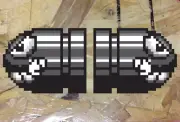 8-Bit Retro Super Mario Bullet Bill Decal Set - 2 reverse facing - 3"