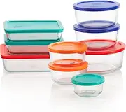 [Pyrex] 18 Piece Simply Store Food Storage Set, Clear