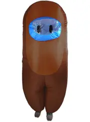 Inflatable Adults Brown SUS Crewmate Killer Costume