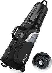 Findway Golf Travel Bags for Airlines with Wheels and ABS Hard Case Top, Protect Your Clubs, Waterproof 1680D Oxford Fabric and Oversize Tank Wheels, Lightweight and Easy to Maneuver